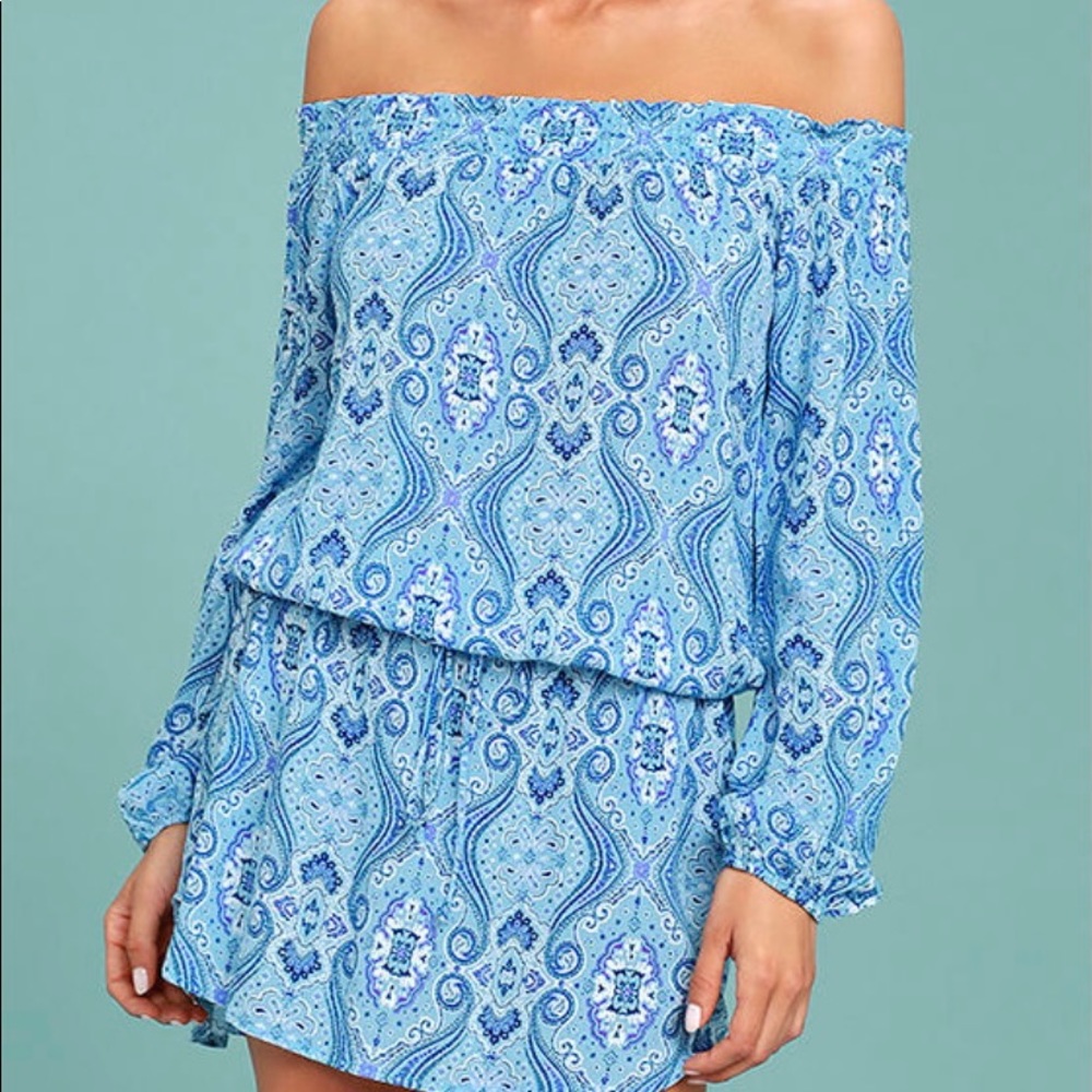 Lucy Love off the shoulder dress